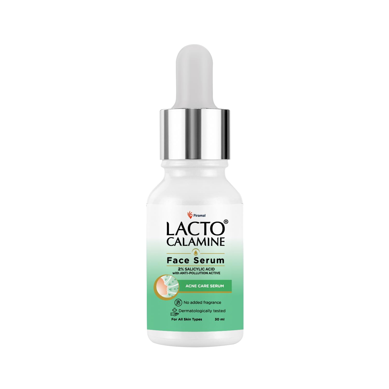 Lacto Calamine 2% Salicylic Acid Acne Treatment Serum - 30ml Oil Control Face Serum for Blackheads & Pore Minimizing | Dermatologist Tested Fragrance-Free Skincare for Clear Skin (Men & Women) | Perfect for Daily Acne-Prone Skin Care Routine & Blemish Control