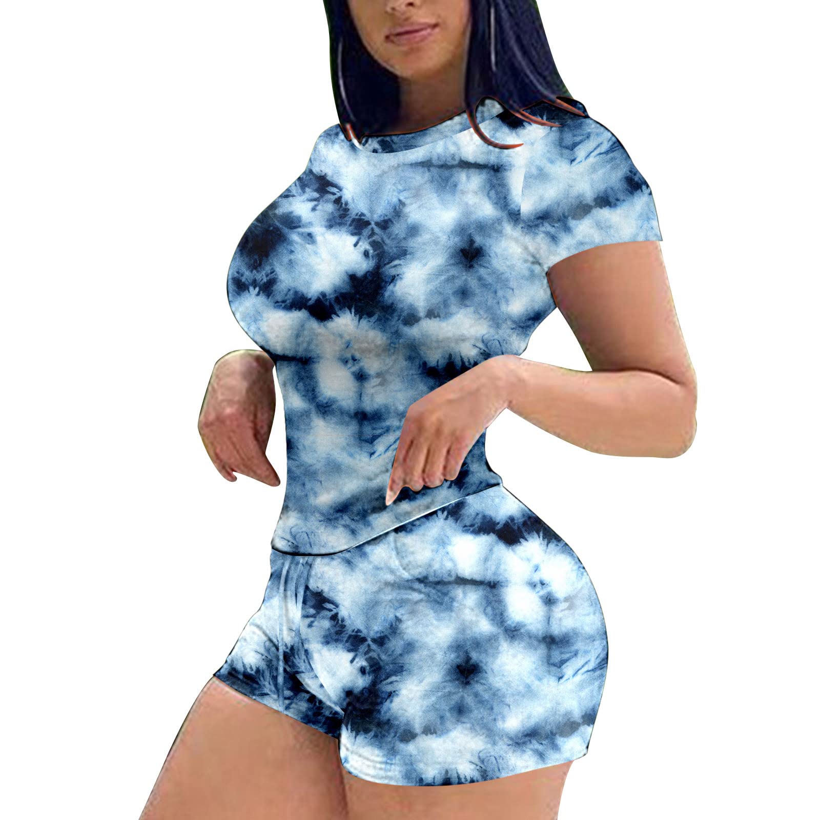 Rvidbe Women's Summer Shorts Set - Sexy 2 Piece Outfit with Sleeveless Top & Short Pants | Plus Size Casual Dressy Outfits for Women | Perfect for Beach, Vacation & Summer Fashion 2023