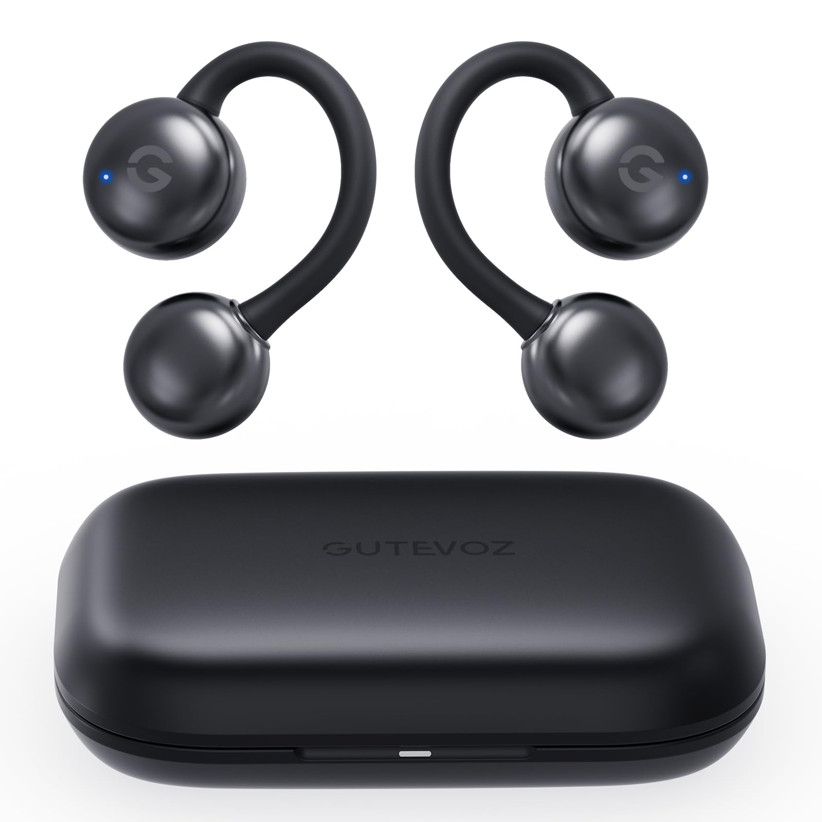 Open Ear Headphones Q87 - True Wireless Bluetooth 5.3 Earbuds with Touch Control, Secure Ear Hooks & Built-in Mic for Sports, Gym, Running & Workouts | Perfect for Outdoor Activities & Fitness Enthusiasts