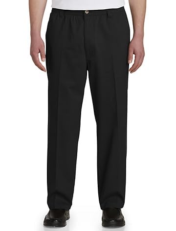DXL Men's Big & Tall Elastic Waist Pants - Comfortable Stretch Dress Pants for Work & Casual Wear | Harbor Bay Collection