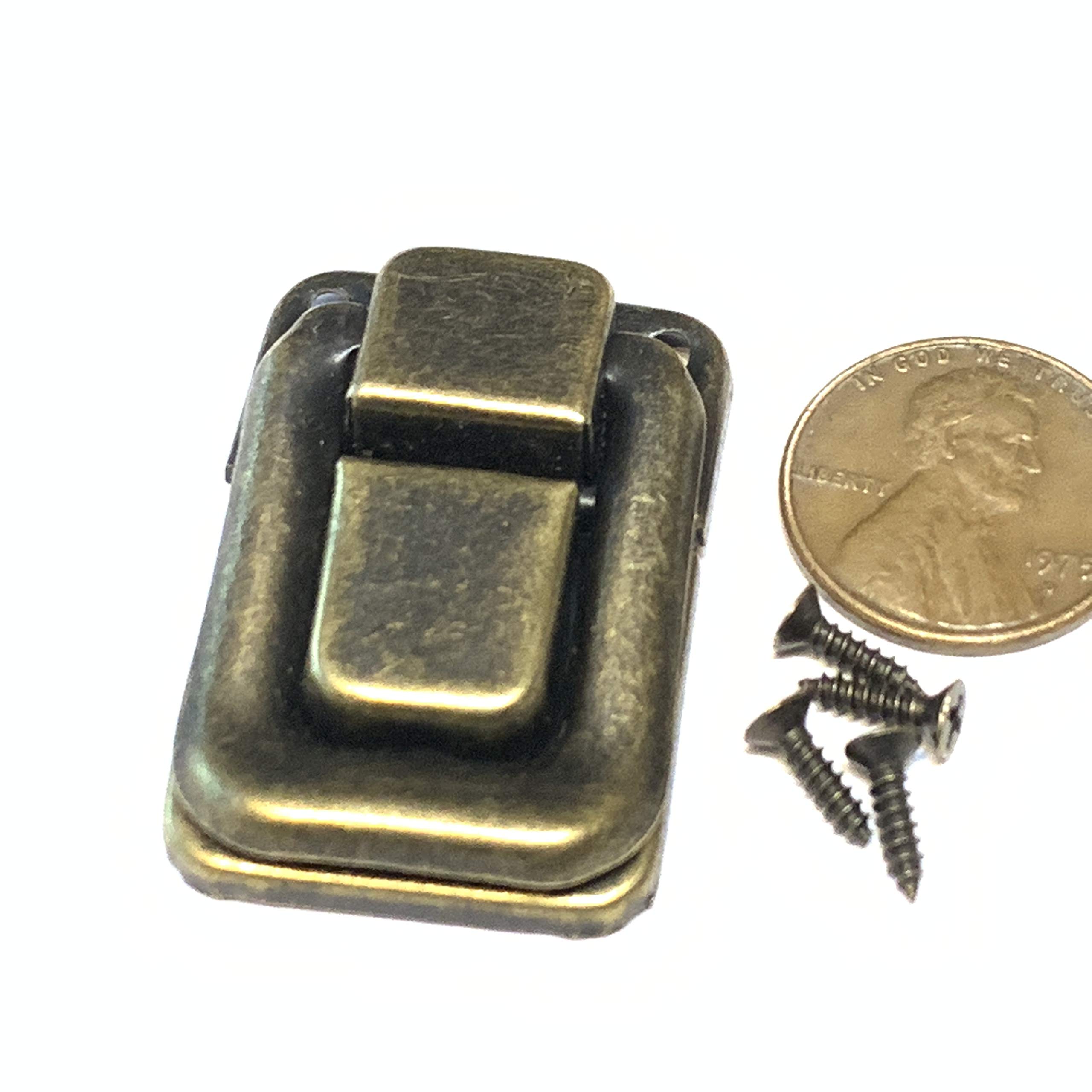 Vintage Style Small Box Hardware Lock Latch - BXR B13 Box Latches for Jewelry, Craft, and Antique Storage | Decorative Cabinet & Chest Hardware