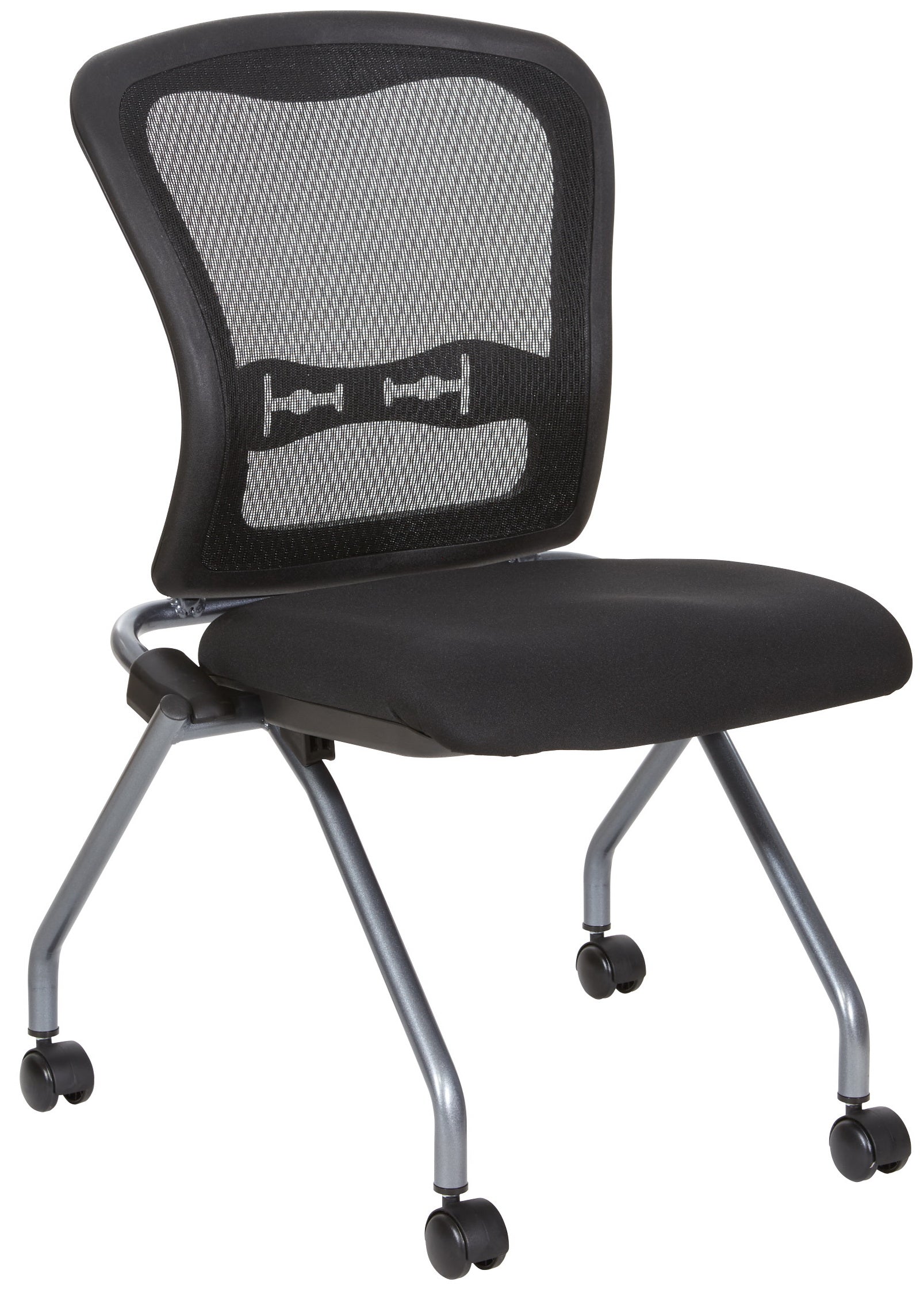 Office Star Pro Line II Armless Folding Mesh Chair - 2 Pack [84220] | Ergonomic & Breathable Office Chair for Home, Office & Conference Rooms | Perfect for Workstations, Study Areas & Small Spaces