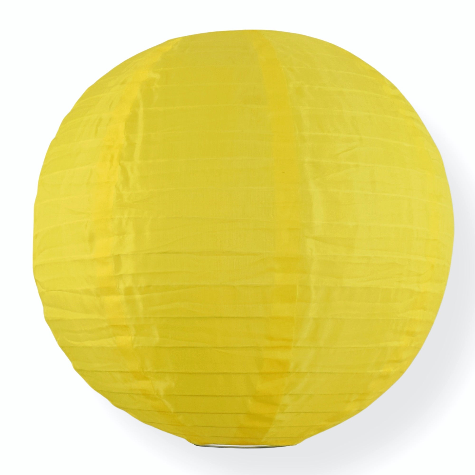 30 Pack Yellow Jumbo Shimmering Nylon Lanterns - Even Ribbing, Durable Outdoor Hanging Decorations for Patio, Garden & Party Lighting