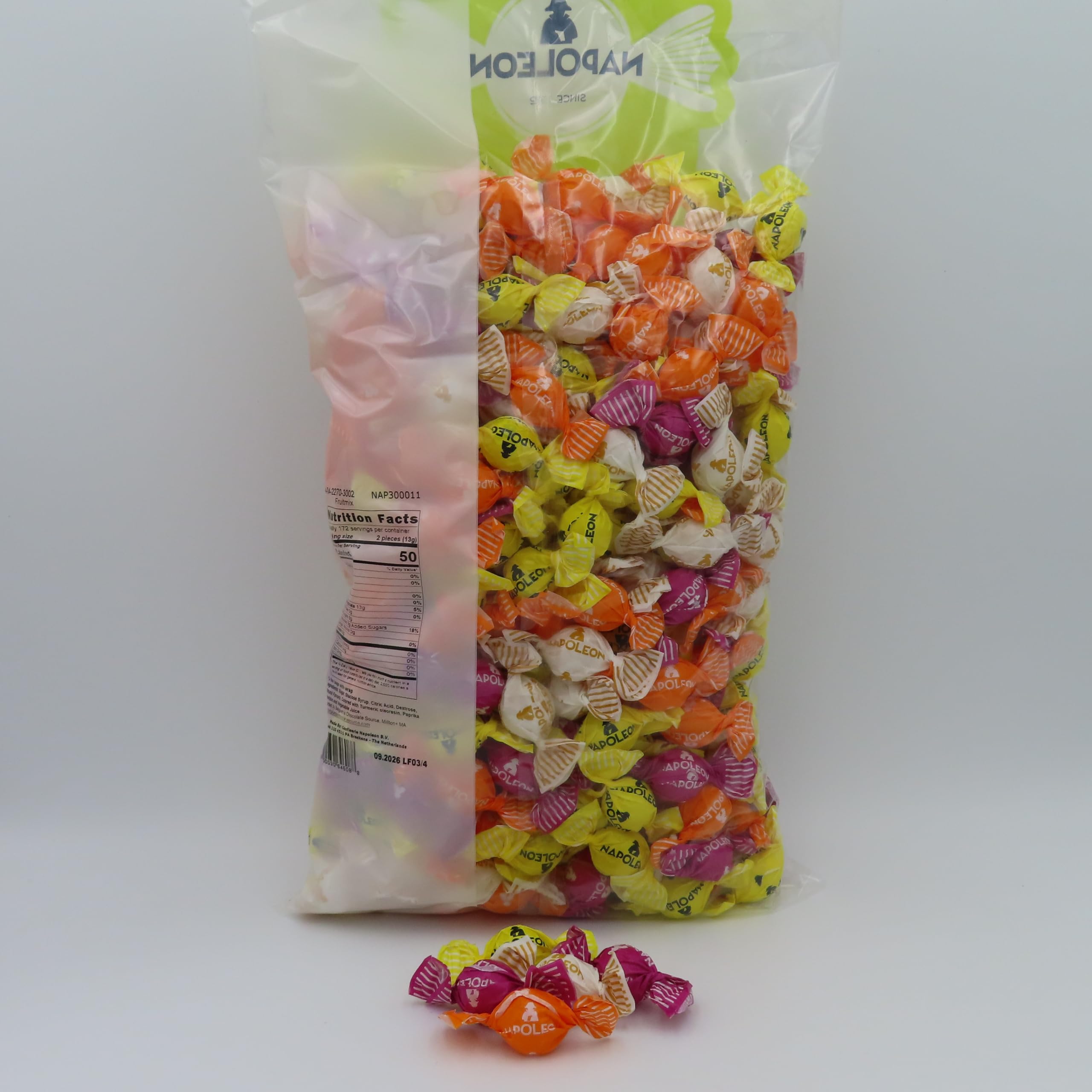 Sour Napoleons Assorted Fruit Hard Candy - 5 Pounds Bulk Sour Bon Bons for Parties, Gifts & Snacking