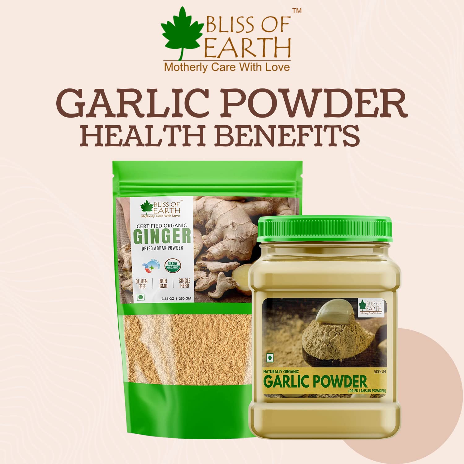 Organic Garlic Powder 500g - All Natural, Dried for Cooking | Perfect for Seasoning, Sauces & Homemade Spice Blends