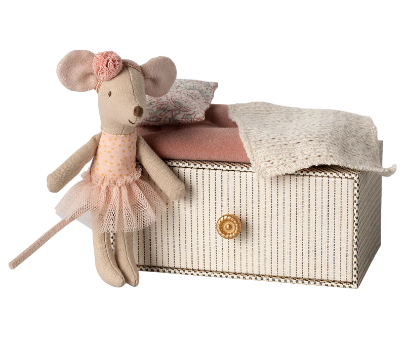 Maileg Dance Mouse Plush Toy for Daybed - Adorable Little Sister Gift for Kids | Perfect for Nursery Decor, Playtime & Collectibles