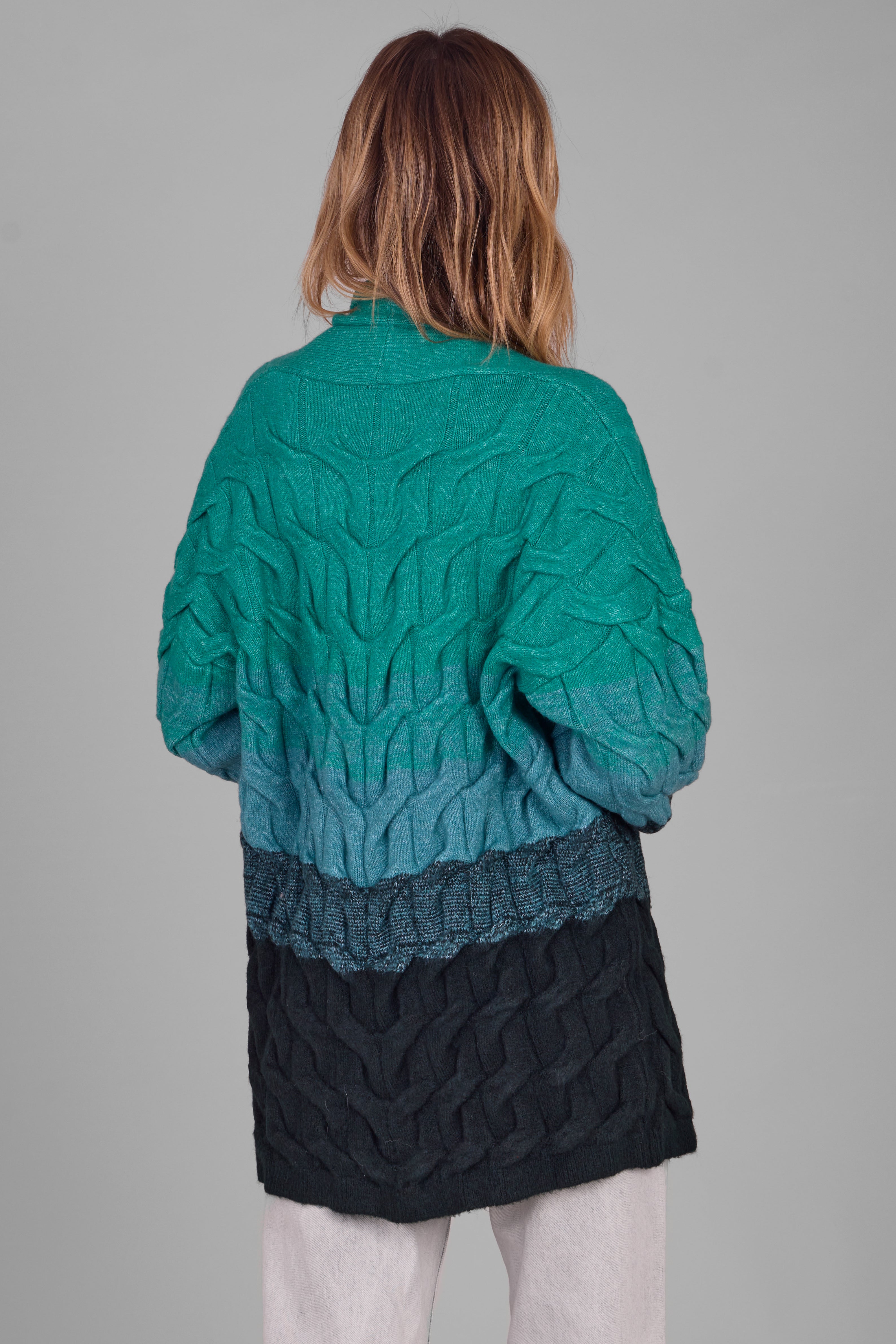 Stylish Cable Knit Color Block Cardigan for Women - Cozy Winter Sweater | Perfect for Office, Date Night & Casual Outfits