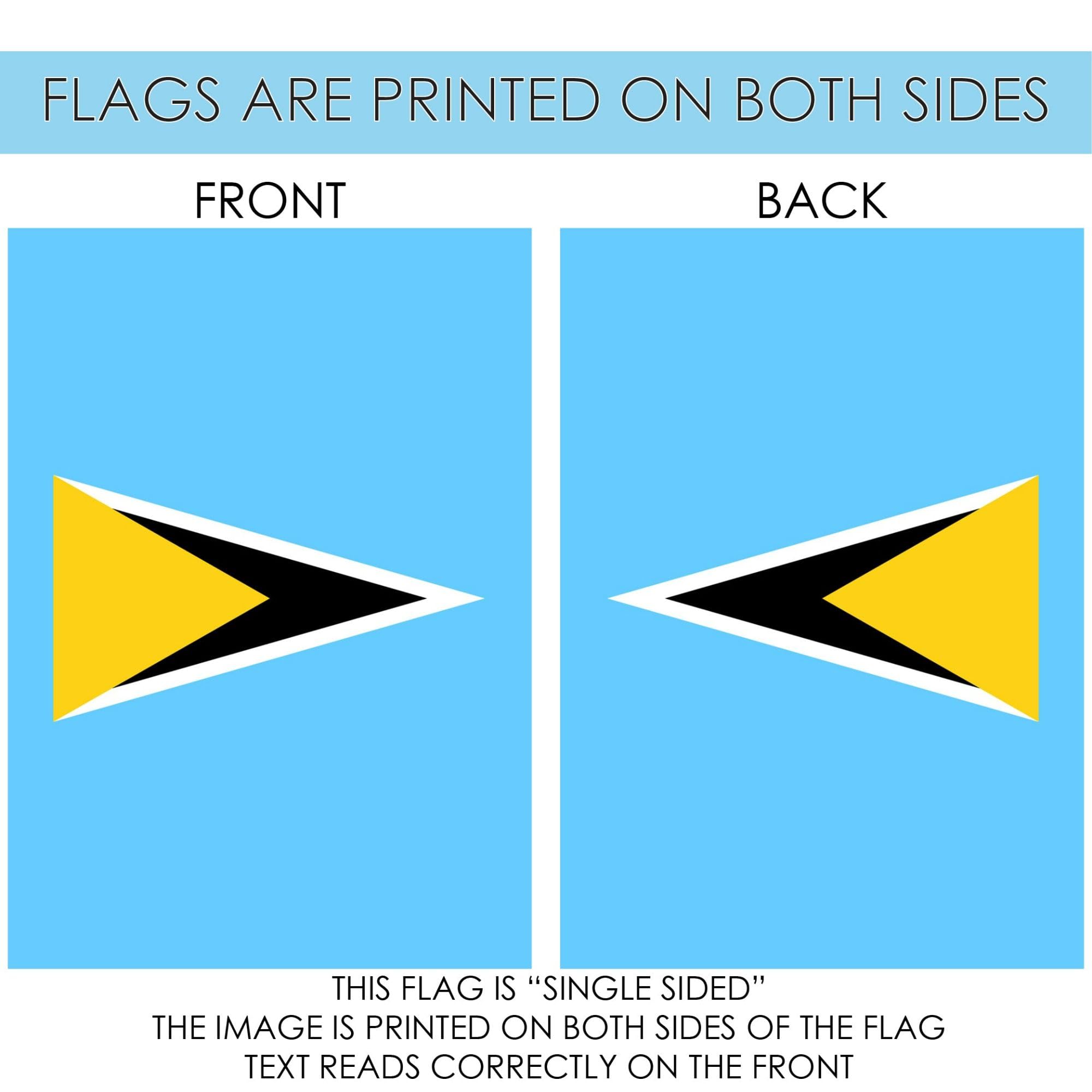 Toland Home Garden 1110700 Saint Lucia 12.5 x 18 Inch Decorative Garden Flag - Perfect for Outdoor Patio, Yard, and Seasonal Home Decor