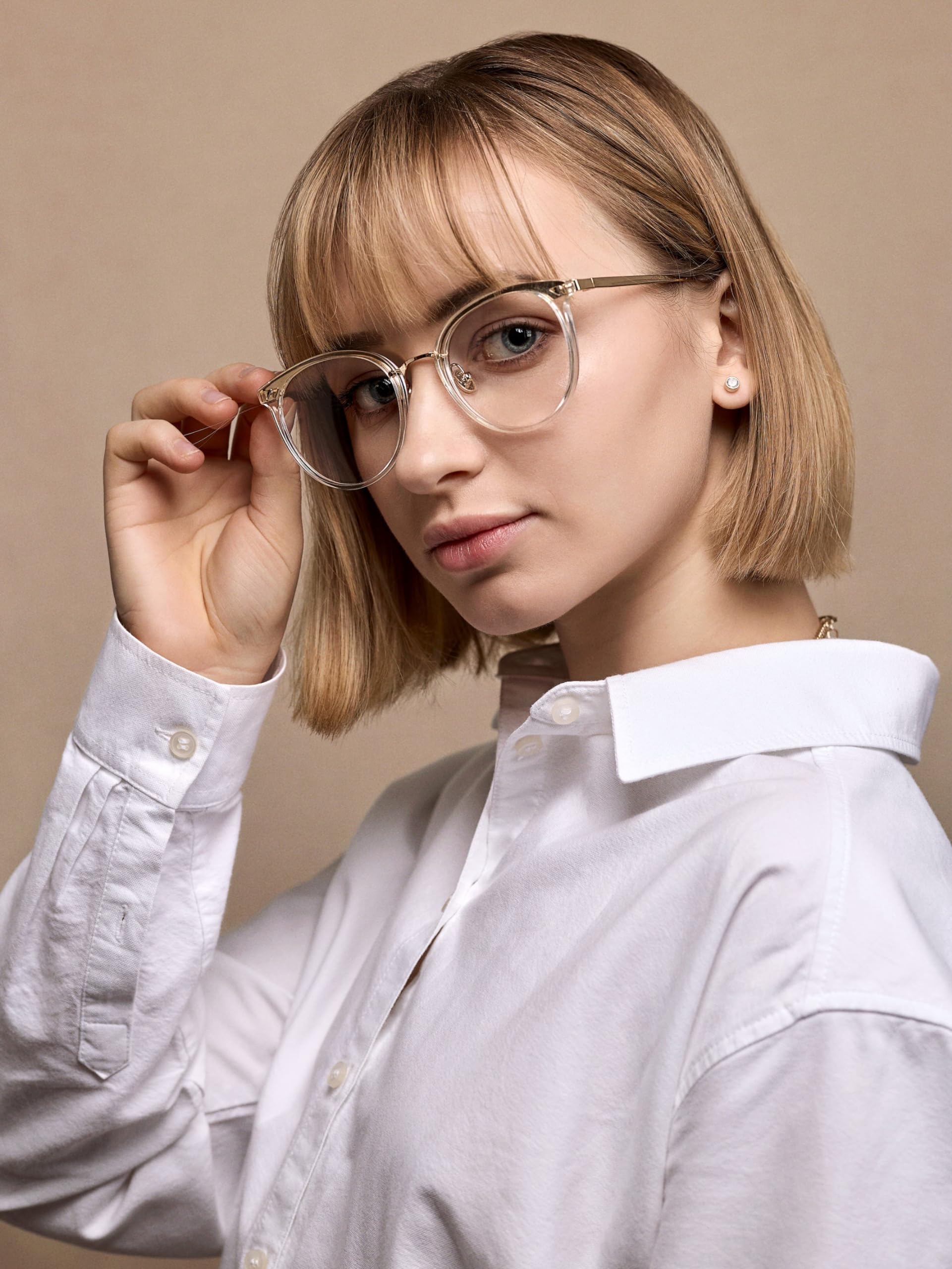 TIJN Blue Light Blocking Glasses for Women & Men - Anti Eyestrain, UV Protection, Computer Gaming & Phone Glasses - Perfect for Office Work, Online Classes & Nighttime Screen Use