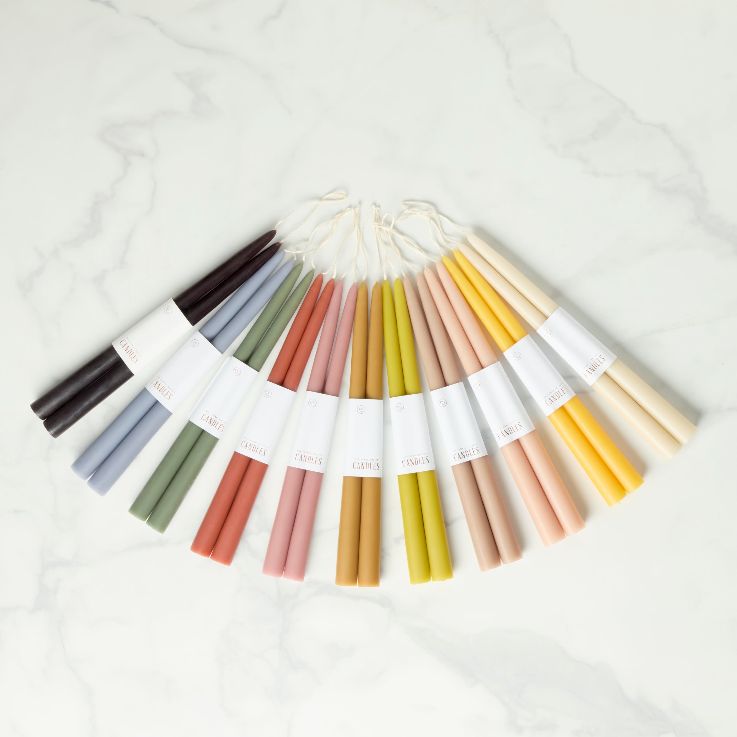 12-Pack Hand-Dipped Taper Candles in Natural Clay - Perfect for Romantic Dinners, Weddings & Holiday Decor