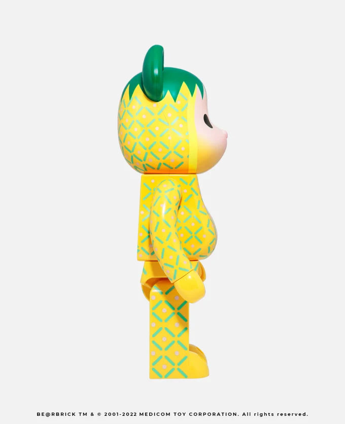 MEDICOM TOY BEARBRICK Clot x Pineapple 100% & 400% BE@RBRICK Collectible Vinyl Art Figure - Perfect for Home Decoration, Gift Giving, and Pop Culture Enthusiasts