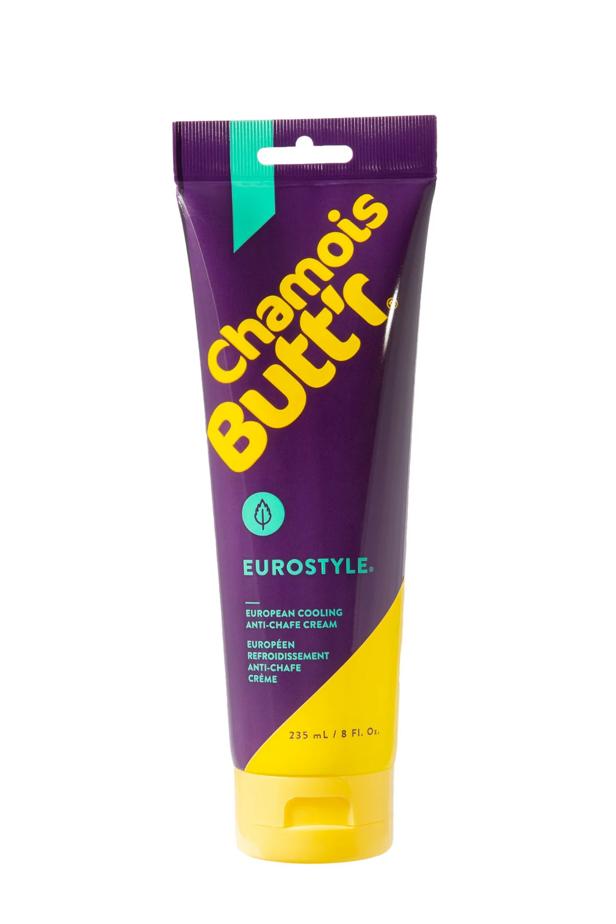 Chamois Butt'R Eurostyle Anti-Chafe Cream - 8oz Tube for Cycling, Running & Outdoor Sports - Prevents Chafing & Saddle Sores