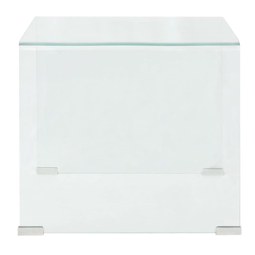 Modern Tempered Glass Coffee Table - 19.5