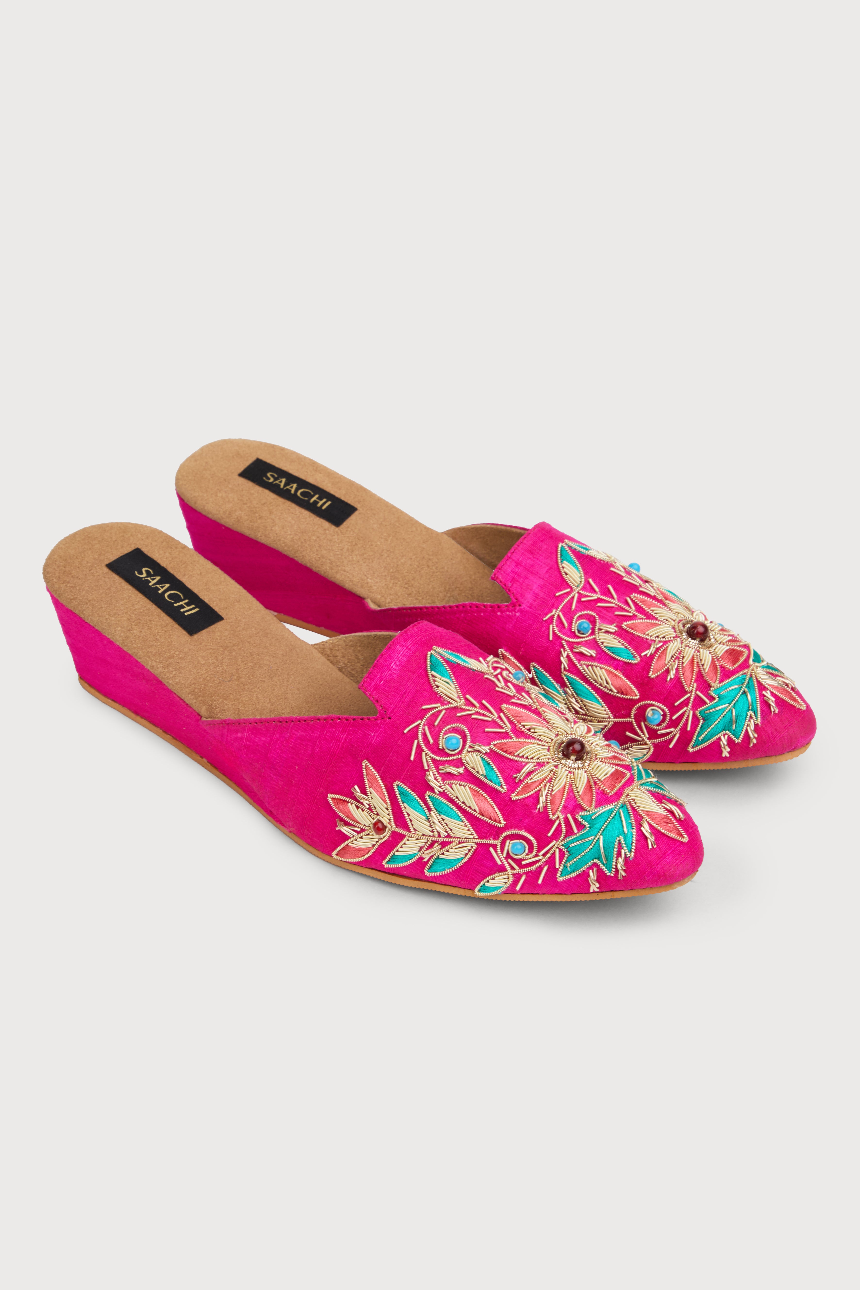 Agara Motif Shoe Mule - Comfortable Slip-On Women's Shoes for Casual Wear, Home & Office Use