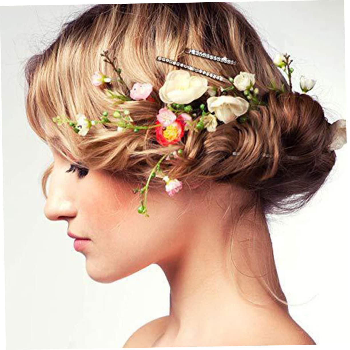 LALAFINA Rhinestone Hair Clips 10 Pack - Crystal Hair Accessories for Women & Girls - Party & Wedding