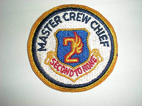 US Air Force 2nd Air Force Strategic Air Command Master Crew Chief Patch - Vintage Military Emblem for Collectors, Uniforms & Display