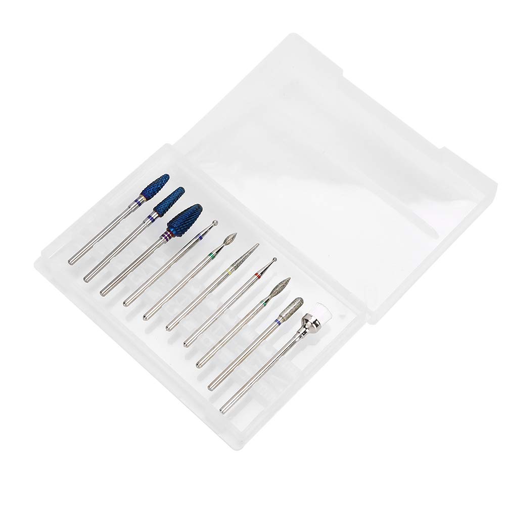 Professional Electric Nail Drill Machine Kit - 10pcs High Efficiency Nail Drill Bits & Grinding Heads for DIY Nail Art, Manicure & Pedicure | Perfect for Home Salon, Professional Nail Technicians & Beauty Enthusiasts | Great for Gel Polish Removal, Acrylic Nails & Nail Extensions