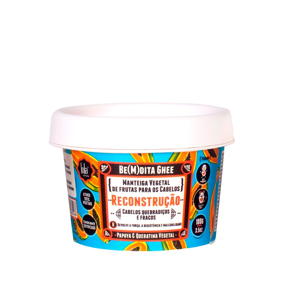 Lola Brasil Hydrating & Repairing Shampoo Paste 3.52 oz - Papaya & Keratin Vegan Hair Treatment - Paraben Free, SLS Free, Cruelty Free - For Dry, Damaged Hair - Perfect for Daily Use & Salon Quality Results at Home