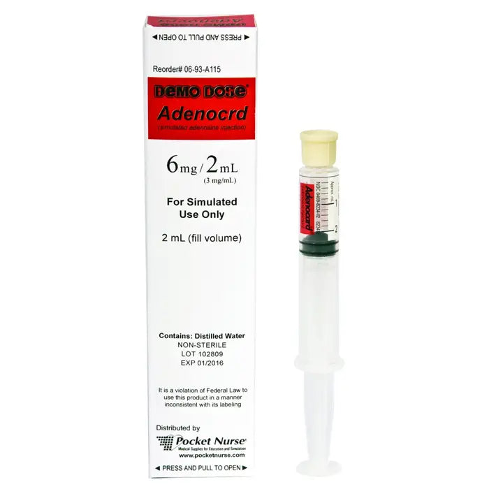 Adenosine Vial for Medical Training - 2ml & 5ml Options - Perfect for CPR, First Aid & Emergency Response Practice