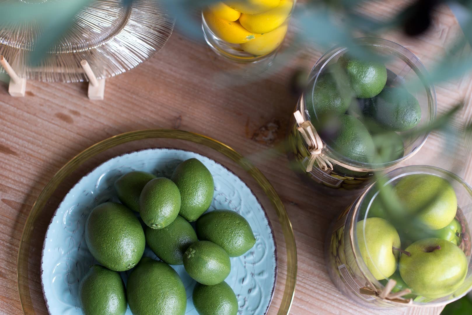 9PC Artificial Limes in A Box - Realistic Fake Limes for Home Decor, Party Centerpieces, and Photography Props - Durable & Lifelike Artificial Fruit Decorations