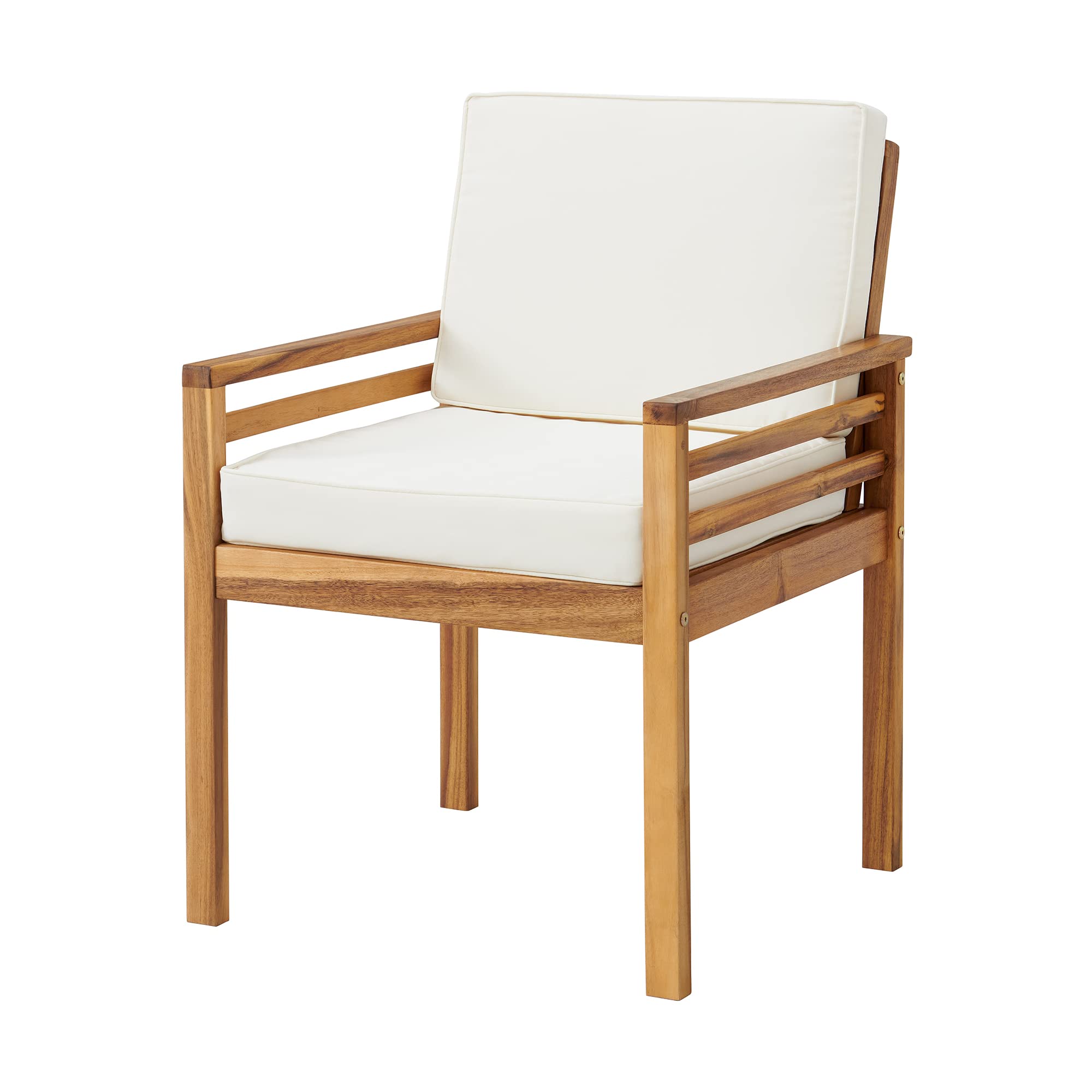 Alaterre Okemo Natural Outdoor Dining Chairs - Weather-Resistant Patio Furniture Set for Garden, Poolside & Backyard Dining