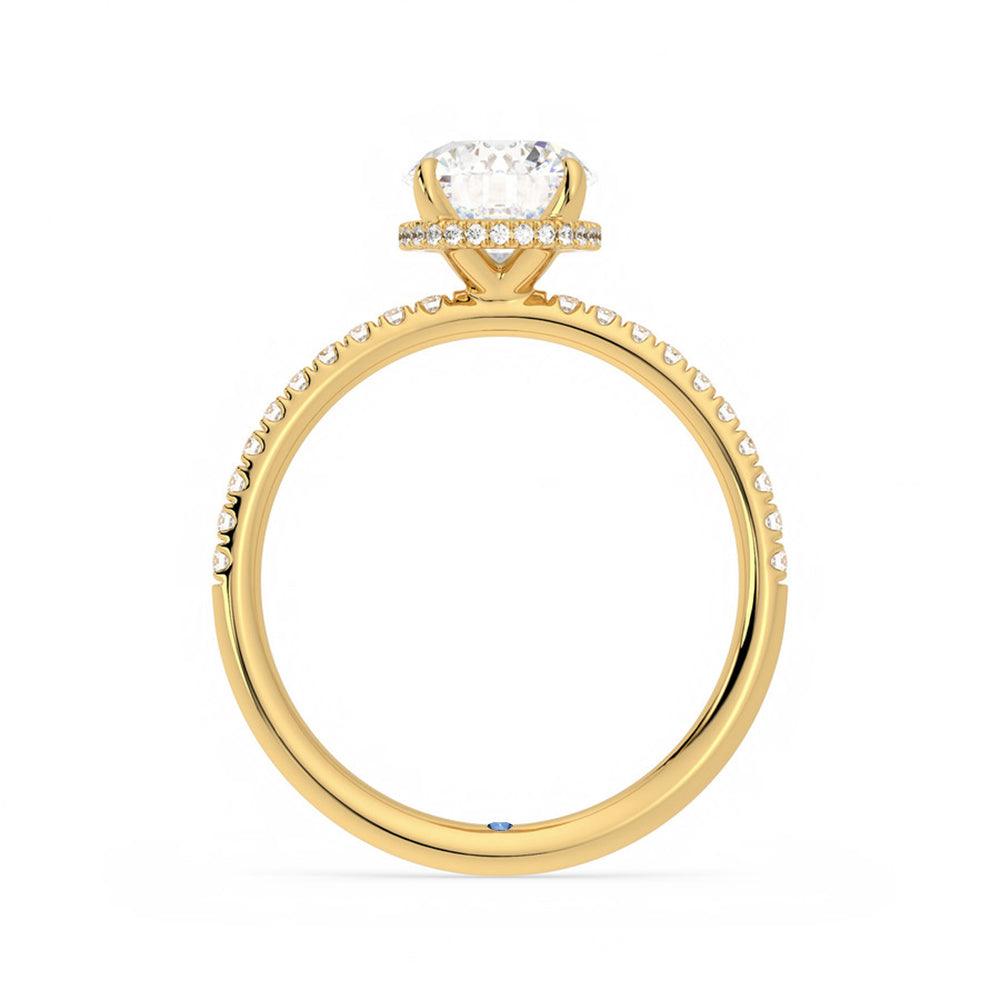 Radiant Cut Moissanite Engagement Ring with Hidden Halo & Anniversary Stone Accent - Elegant Wedding Proposal Ring for Her, Perfect for Anniversaries & Special Occasions