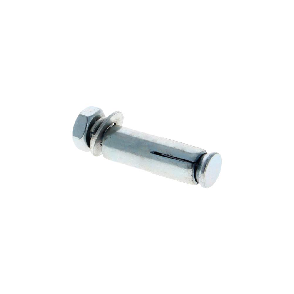 M8x60mm Zinc Plated Steel Expansion Bolts with Nuts - 25pcs for Fence & AC Installation