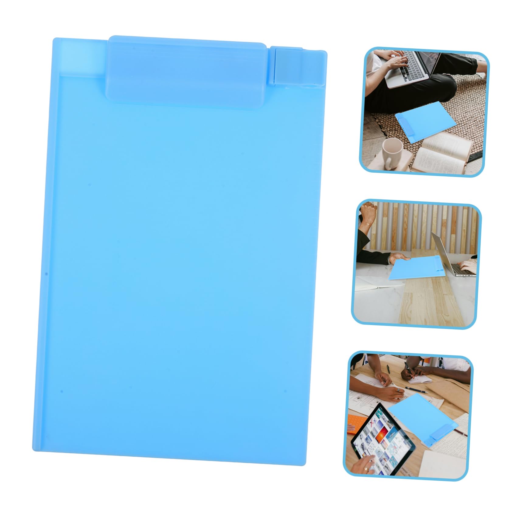 NUOBESTY A5 Plastic Clipboard - Hardboard Writing Board with Storage Hinge, Office Paper Holder for Documents, Notes & Forms | Perfect for School, Office Work & Home Organization