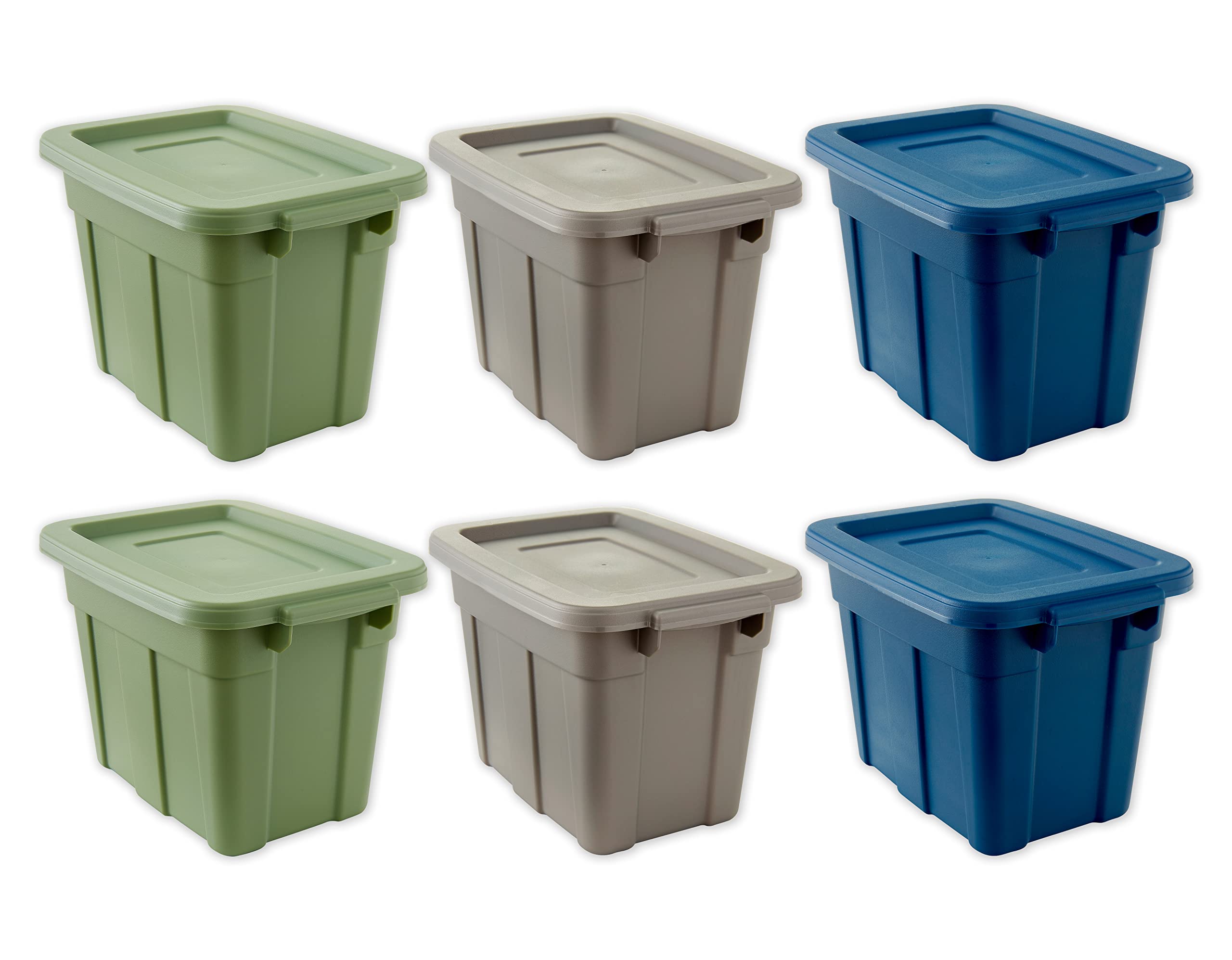 6 Pack Small Plastic Storage Bins with Lids - 1.7 Quart Stackable Organizing Containers for Home, Office & Closet - Colorful Space-Saving Storage Solutions for Toys, Crafts, Pantry & More