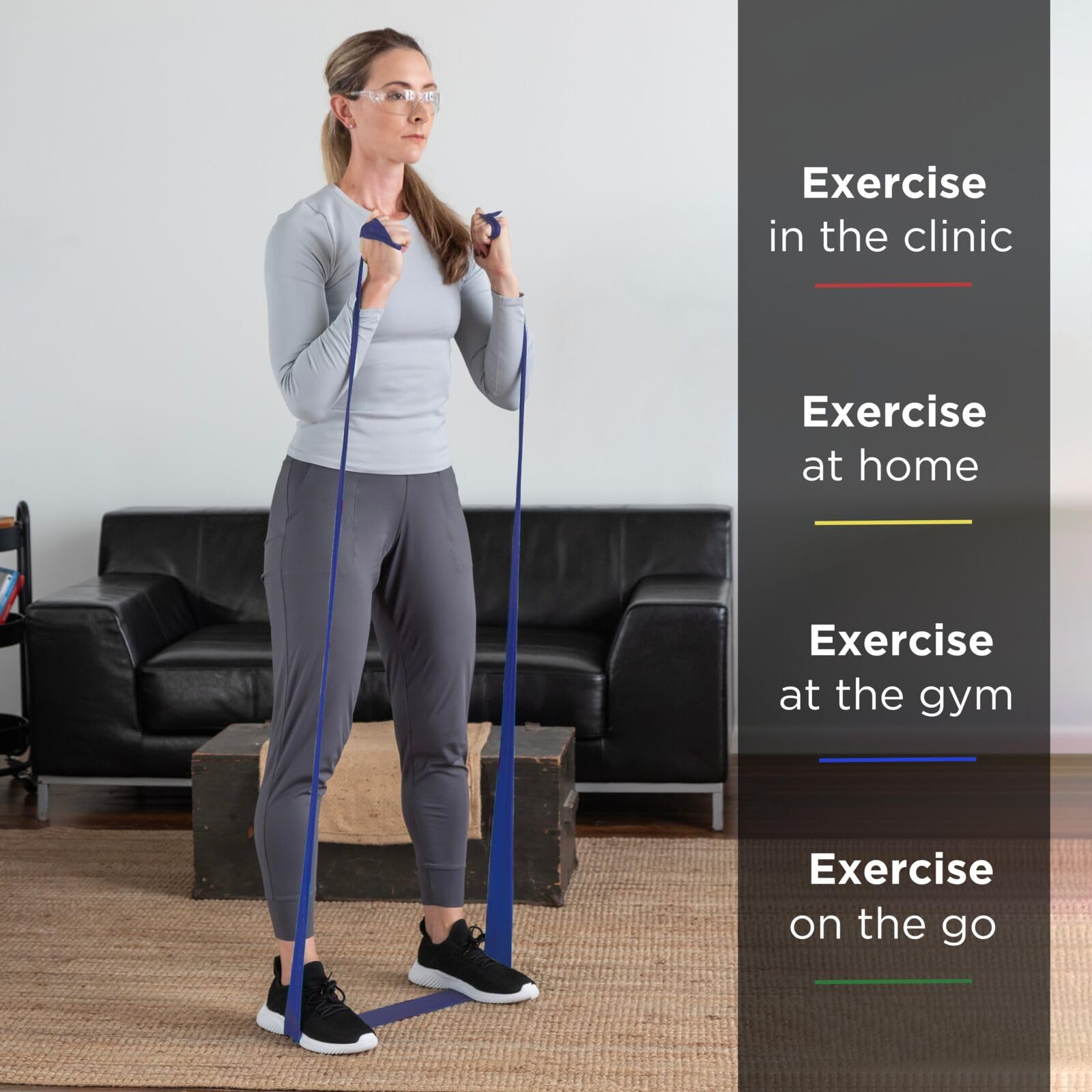 THERABAND Professional Latex Resistance Bands - 6 Yard Roll for Strength Training, Physical Therapy & Home Workouts - Extra Heavy Level 5 (Blue) - Ideal for Upper/Lower Body Exercises, Pilates & Rehabilitation