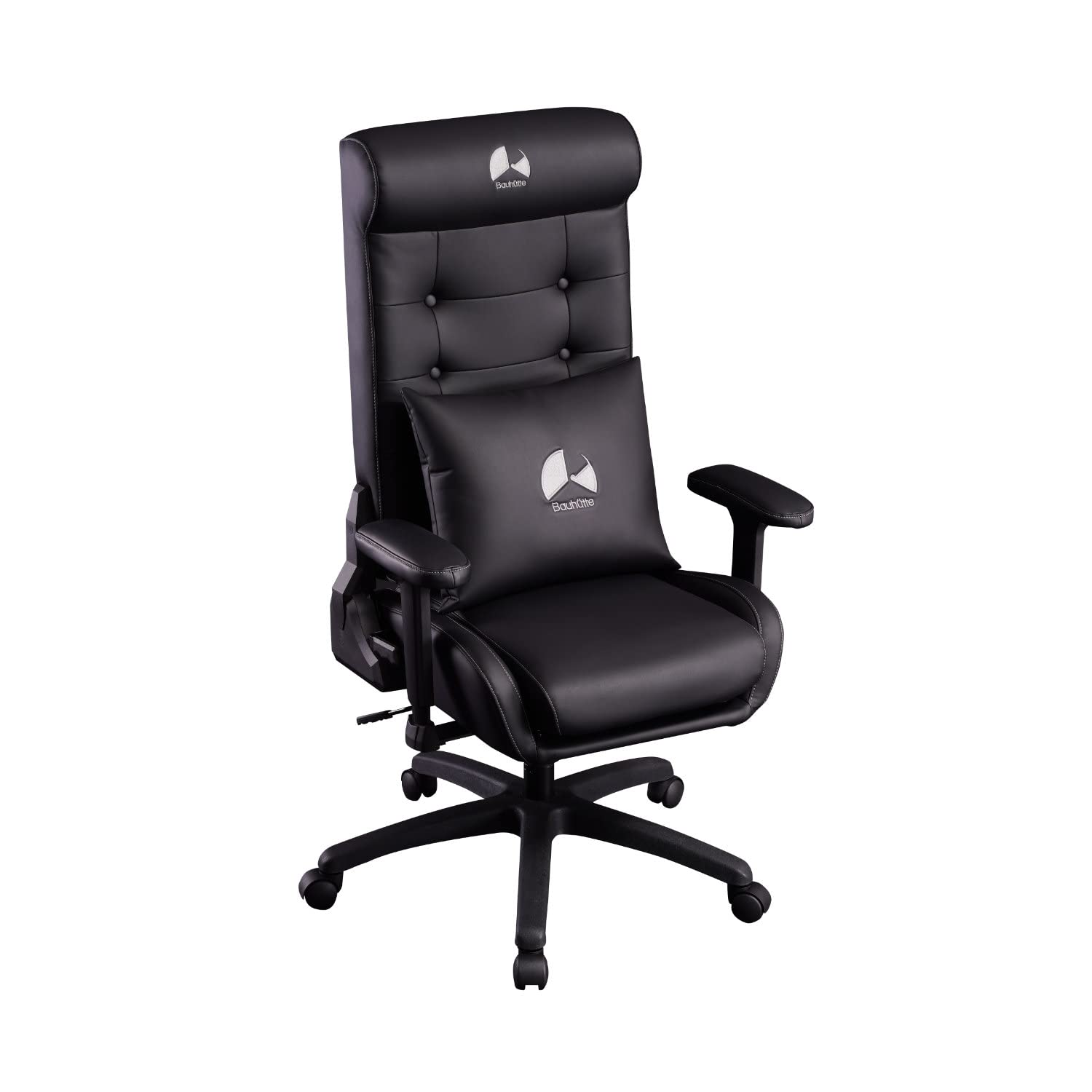 Bauhutte G-370PU-BK Black PU Leather Gaming Sofa Chair - Ergonomic Video Game Chair with Lumbar Support for PC, Console & Home Theater Comfort - Perfect for Gaming, Streaming & Relaxing