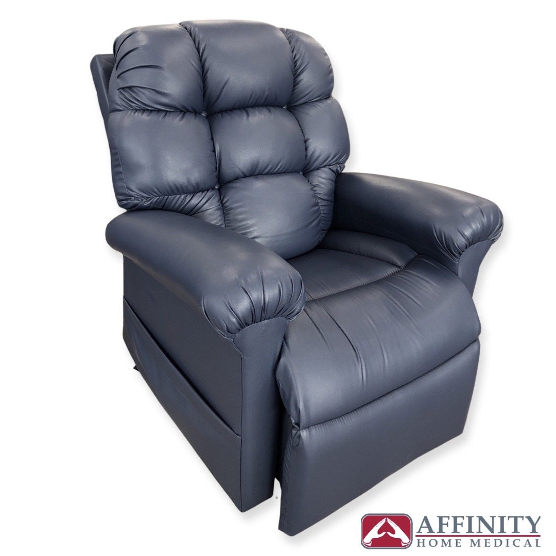 Cloud PR 515 Maxicomfort Lift Chair Recliner with Twilight Feature - Luxury Power Lift Recliner in Night Navy Brisa Fabric - Perfect for Elderly Comfort, Living Room Relaxation & Home Theater Seating