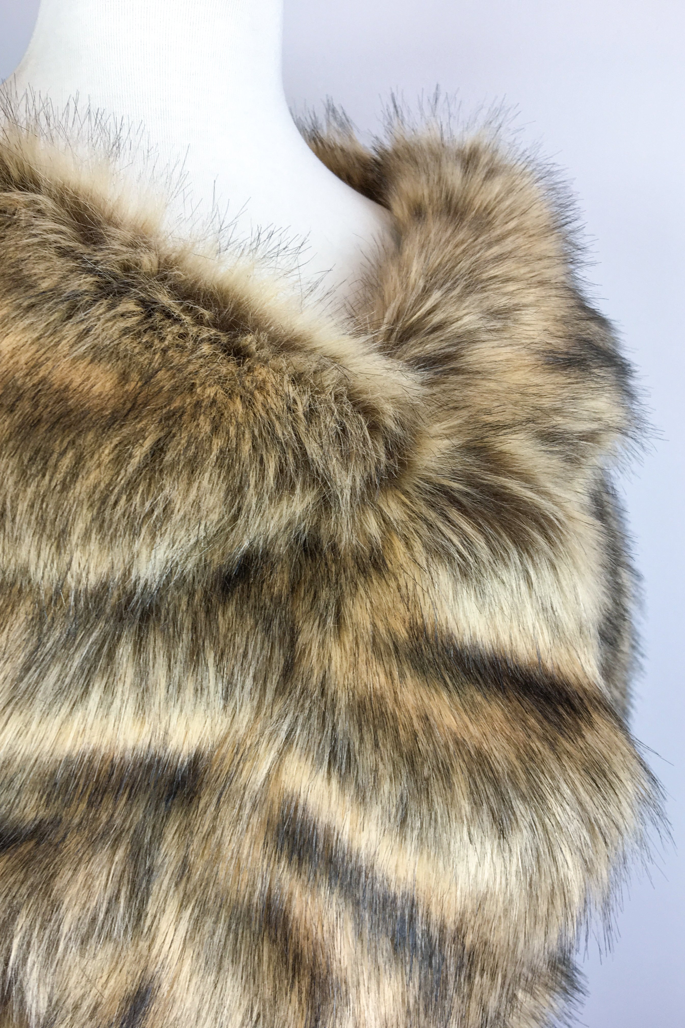 Luxury Brown Fur Shawl Wrap - Blair Brw03 - Soft & Warm Winter Fashion Accessory for Women - Perfect for Evening Parties, Weddings & Cold Weather Outfits