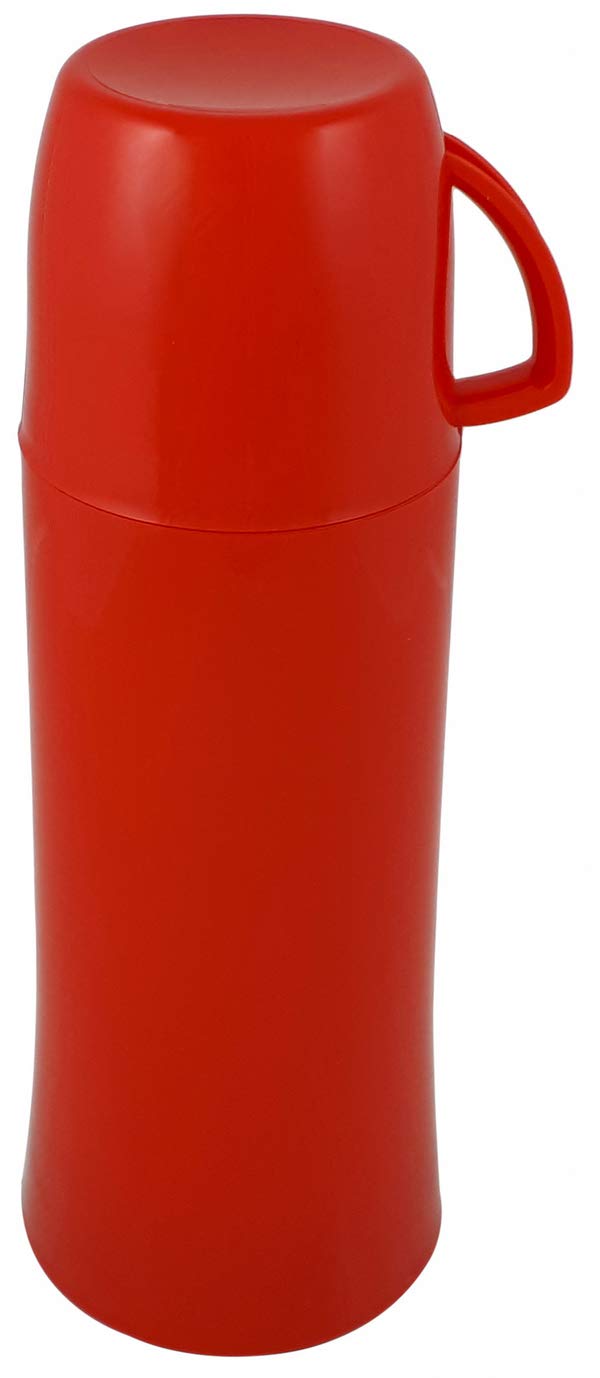 Helios Elegance Stainless Steel Insulated Water Bottle - 25oz (0.75L) Vacuum Flask, Leakproof & BPA-Free - Perfect for Hiking, Gym & Office Use - Red