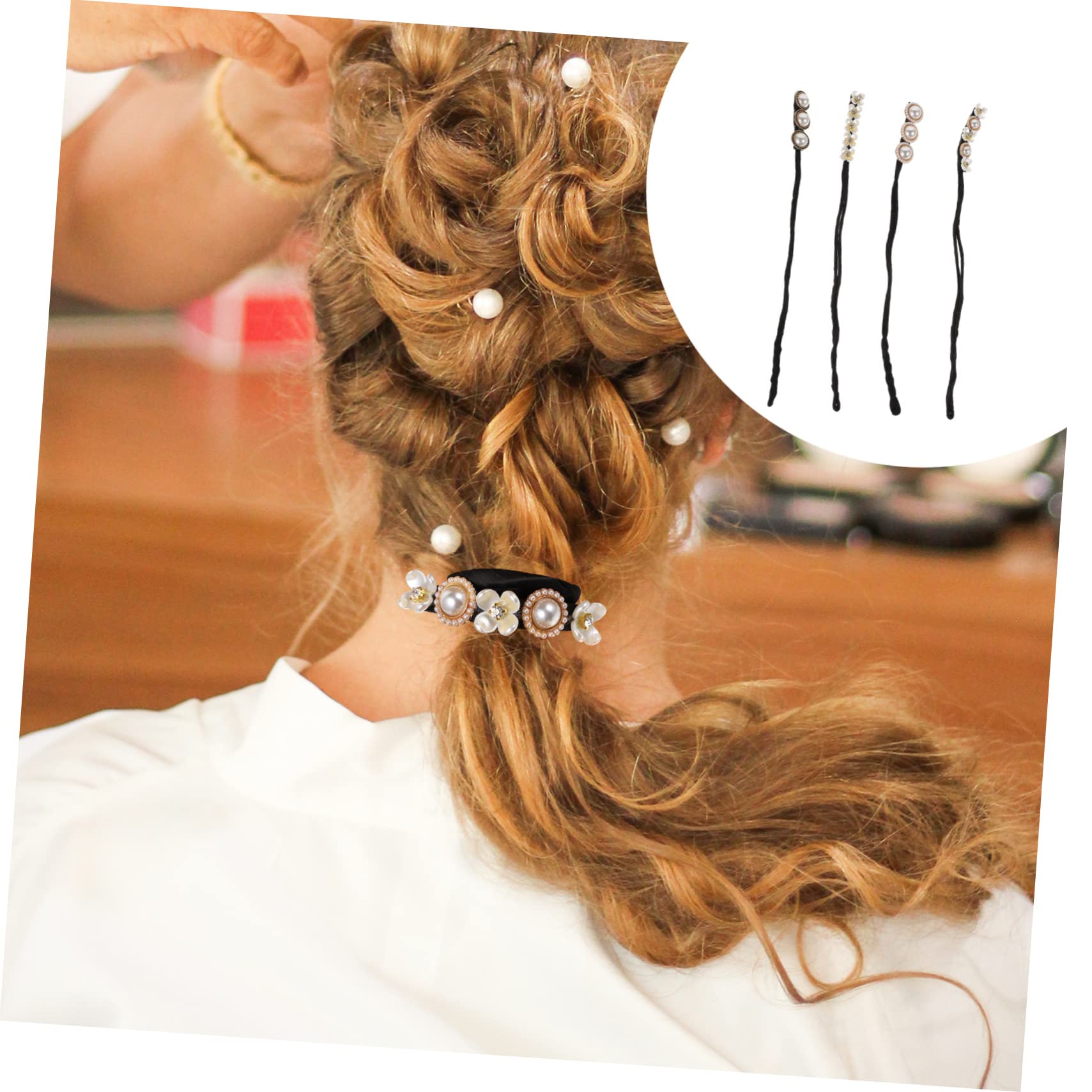 FOMIYES Hair Bun Maker Set - 4 Piece Hair Bun Former & Holder Styling Tool for Women & Girls - Perfect for Updos, Ponytails & Ballet Hairstyles