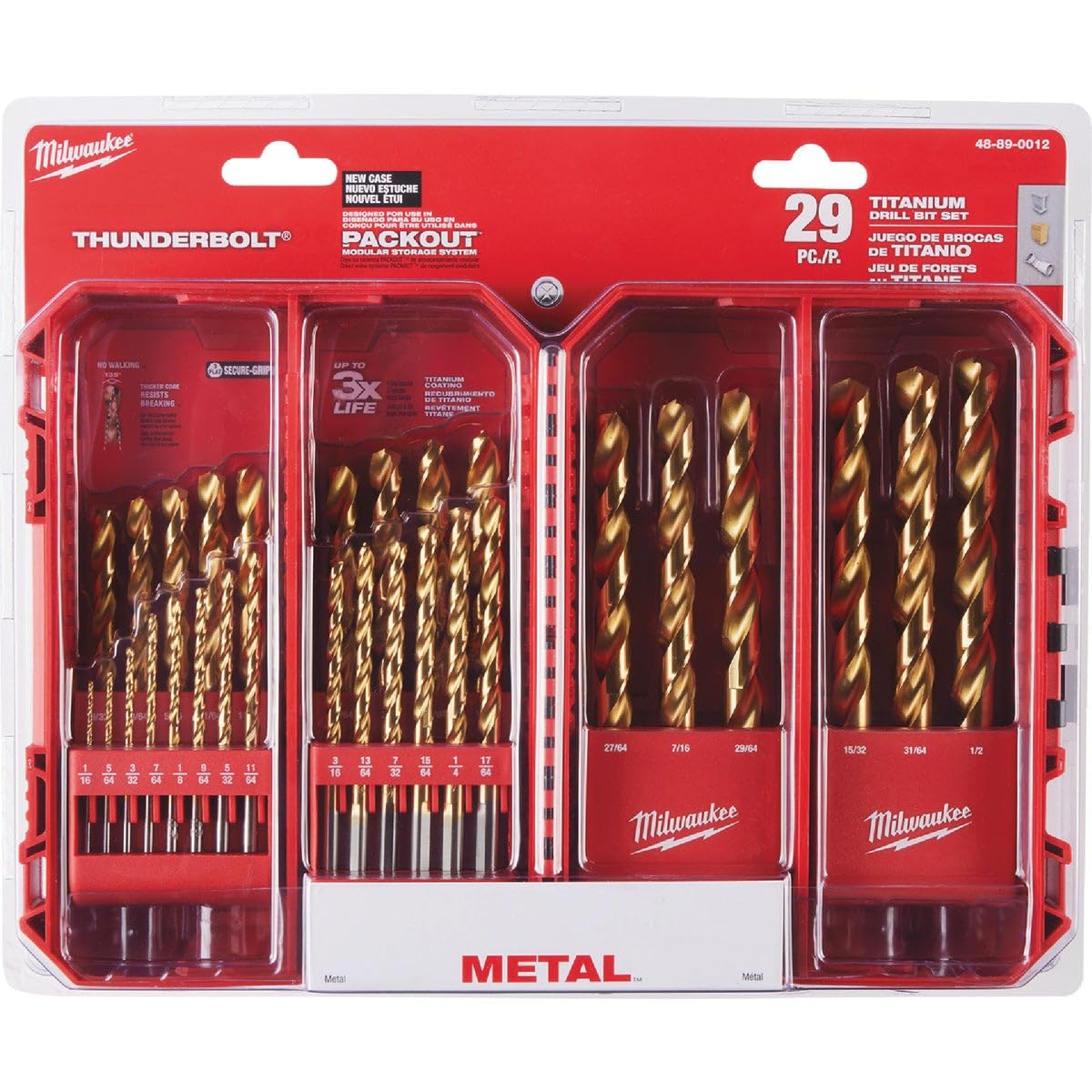 Milwaukee 48-89-0012 29-Piece Bit Tin Set - High-Quality Drill Bits for Wood, Metal & DIY Projects | Perfect for Professional Contractors & Home Improvement