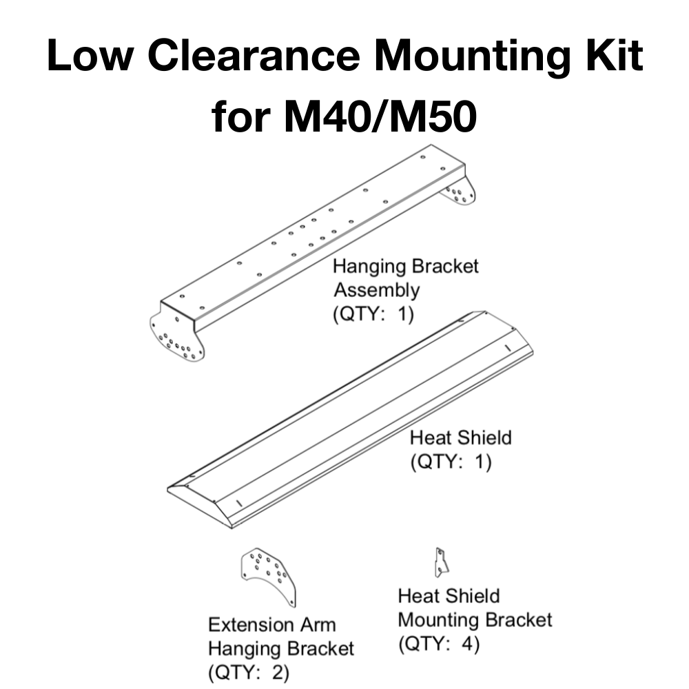 IR Energy Wall and Ceiling Mounting Kit for Habanero Gas Patio Heaters - Easy Installation for Outdoor Heating in Backyard, Deck, and Restaurant Patios