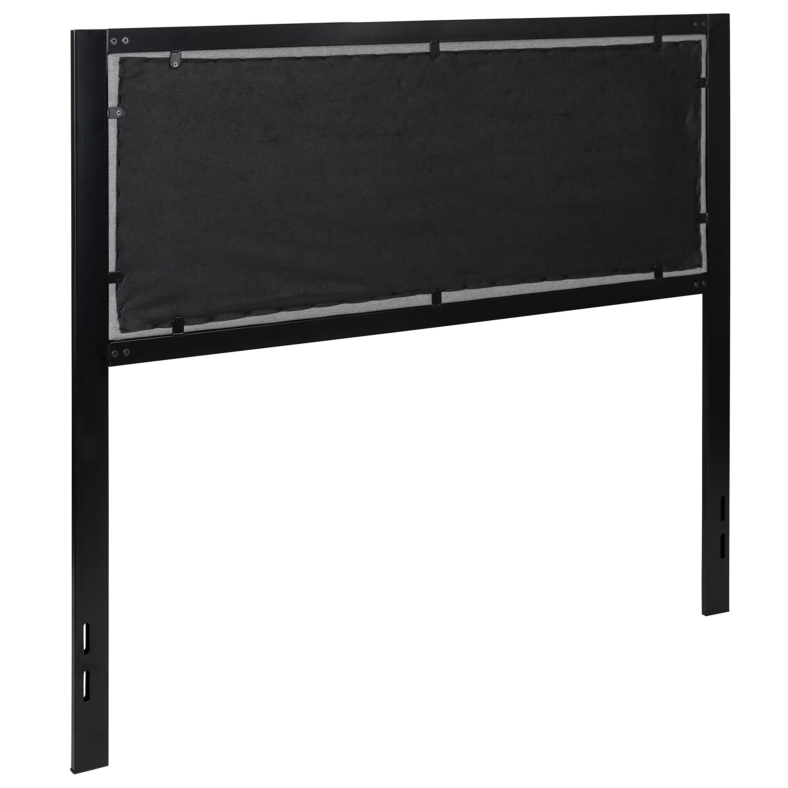 Merrick Lane West Avenue Full Size Headboard - Contemporary Light Gray Fabric Upholstered Design with Adjustable Rail Slots for Bed Frame - Perfect for Modern Bedroom Decor and Guest Room Setup