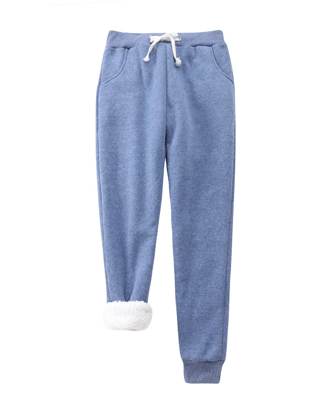 ZGZZ7 Women's Winter Fleece-Lined Sweatpants - Thermal Sherpa Joggers with Candy Colors for Running, Yoga & Outdoor Activities | Warm Thick Athletic Pants for Cold Weather