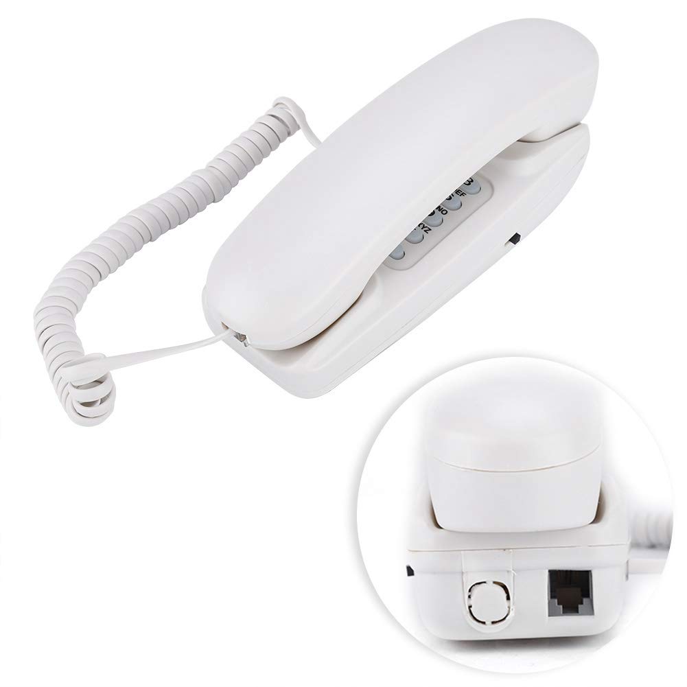 Bewinner Corded Landline Phone - No Caller ID Display, Desktop Wall Phone for Home & Office - Flash/Mute/Redial Functions - Classic White | Perfect for Home, Office & Elderly Use