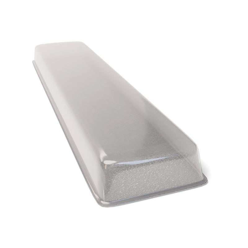 KastLite Vapor Tight Light Fixture Cover Replacement - 2ARS15 ALP Matte Acrylic Lens for Sentry Series & Fluorescent Lights, 6-3/8
