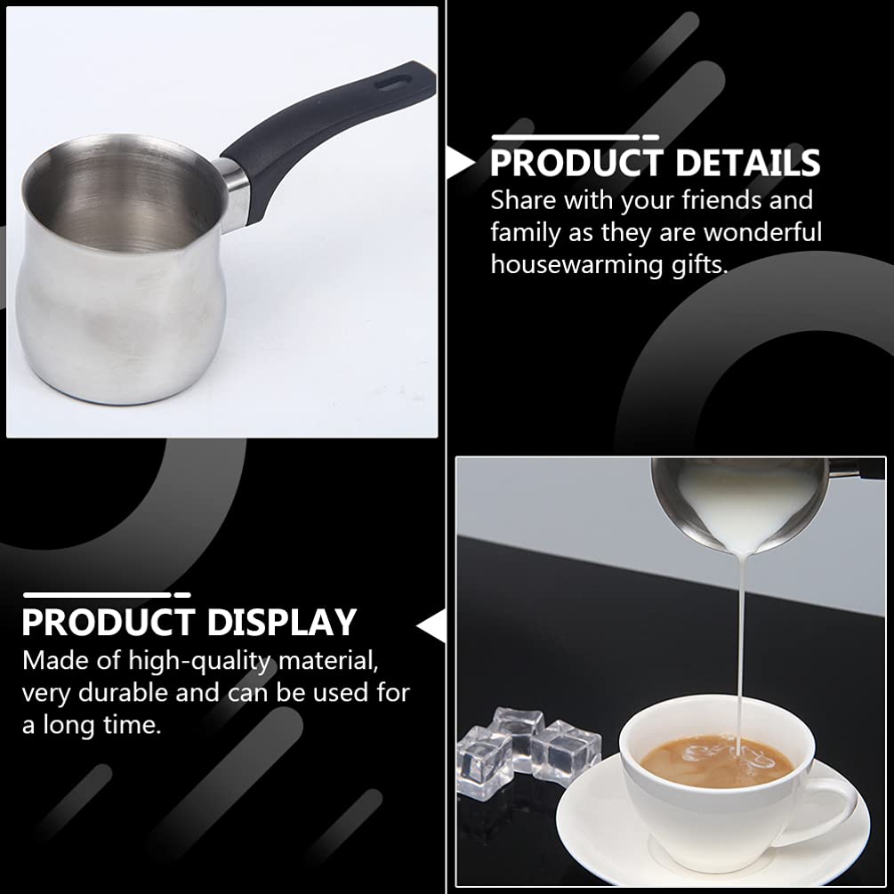 Professional Stainless Steel Milk Frothing Pitcher for Latte Art - 12oz Coffee Frother Jug with Handle, Perfect for Cappuccino, Latte, Macchiato & Home Barista Use - Ideal for Coffee Shops, Cafes & DIY Coffee Lovers