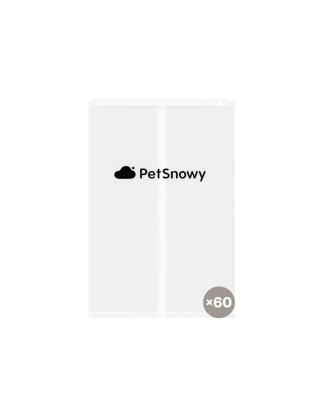 SNOW+ Self-Sealing Cat Litter Box Liners - 60 Pack Waste Drawer Bags for Automatic Litter Boxes | Odor Control & Easy Cleanup | Perfect for Tidy Cats & Multi-Cat Homes