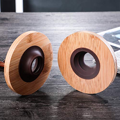 Premium Glass Threaded Pour Over Coffee Filter with Walnut Base - Handcrafted Coffee Dripper for Specialty Brewing at Home or Office