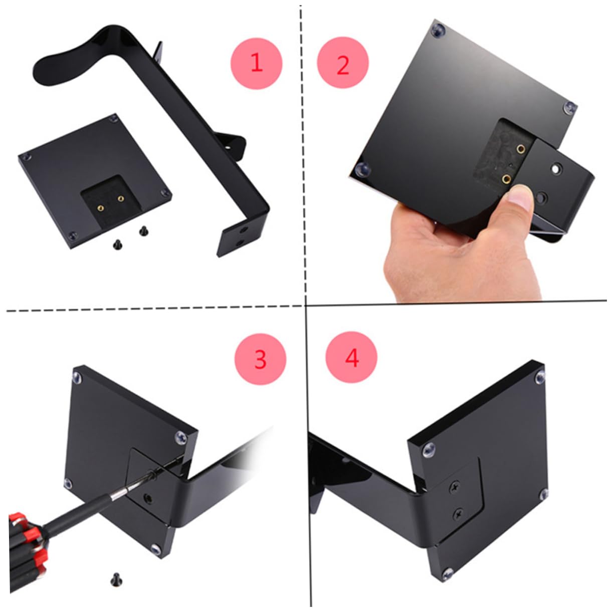 Healeved Acrylic Headphone Stand - Modern Headphones Holder for Desk, Gaming & Office Use - Durable Headphone Accessories for Sony, Bose, Beats & AirPods (Space Saving Design for Home & Studio Setup)