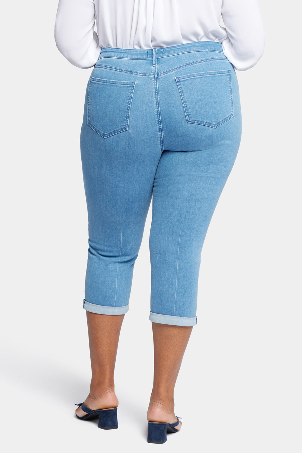 Chloe Plus Size Skinny Capri Jeans for Women - Trendy Stretch Denim Pants for Casual Wear & Summer Outfits