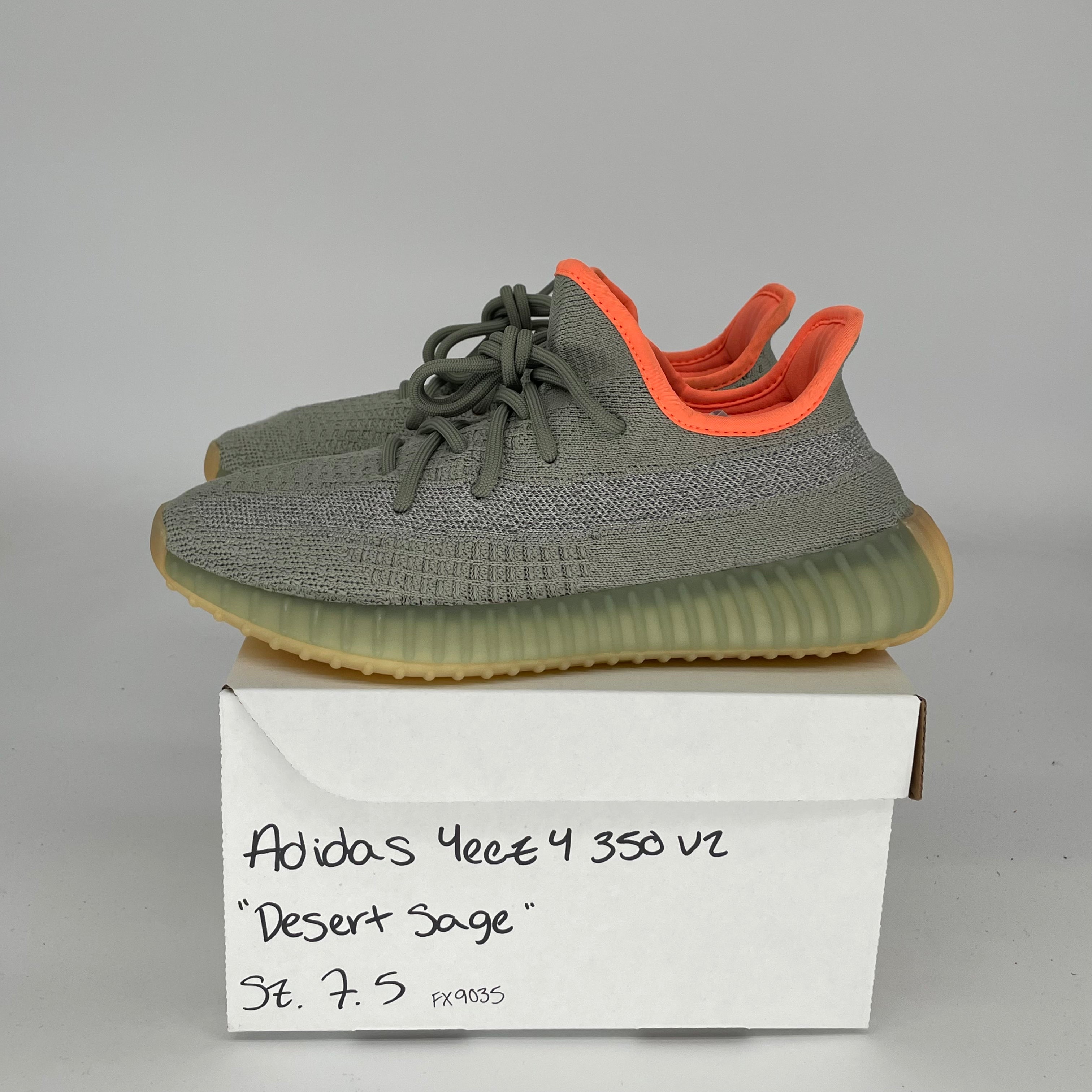 Adidas Yeezy Boost 350 V2 Desert Sage - Men's Running Shoes Size 7.5 (FX9035) | Comfortable Sneakers for Gym, Jogging & Casual Wear