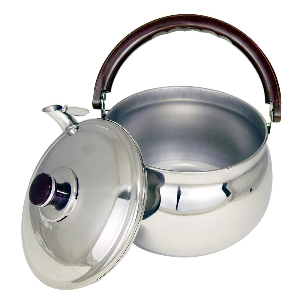 Premium Stainless Steel Whistling Tea Kettle - 6 Quart Stovetop Teapot for Gas & Electric Stoves - Perfect for Boiling Water, Brewing Tea, and Coffee Making in Home Kitchen