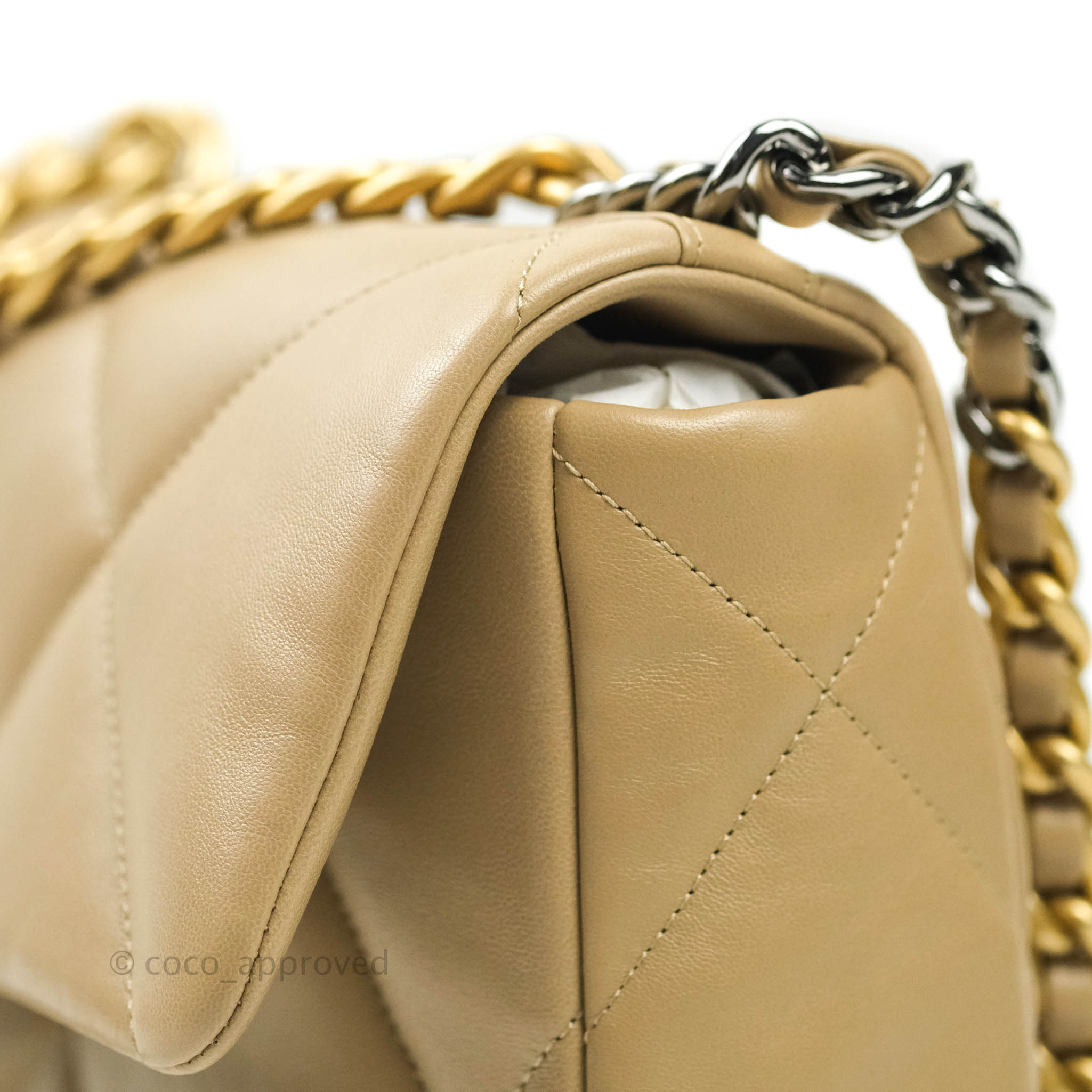 Chanel 19 Small Handbag in Dark Beige with Mixed Hardware - 21S Collection | Luxury Crossbody Bag for Women, Perfect for Date Night & Evening Events