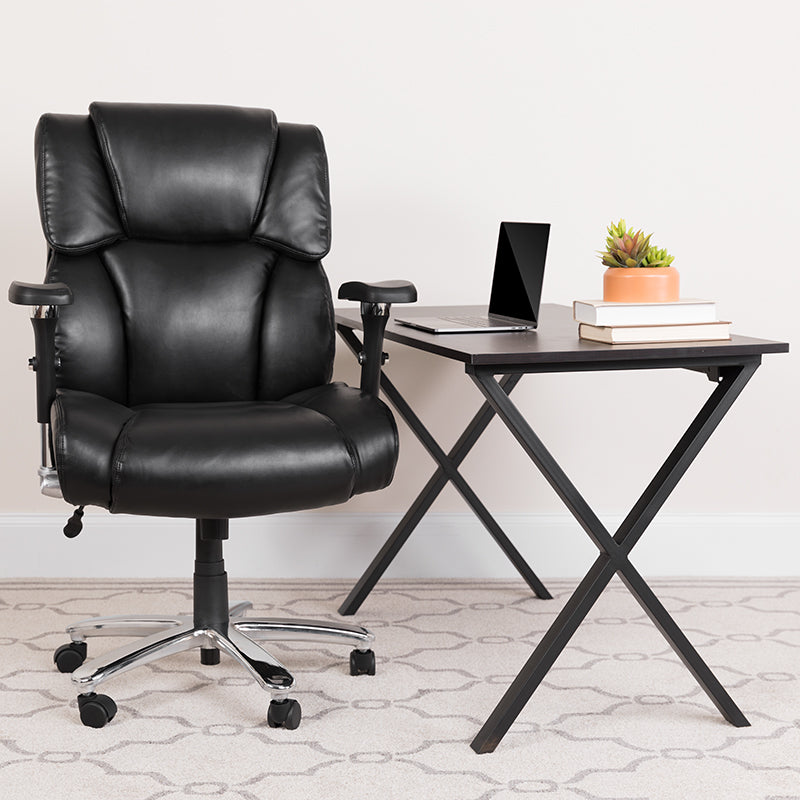 FLASH HERCULES Series 400 lb Capacity Big & Tall Executive Office Chair - Heavy Duty Ergonomic Chair with Adjustable Lumbar Support - Perfect for Long Work Hours, Gaming & Home Office Use